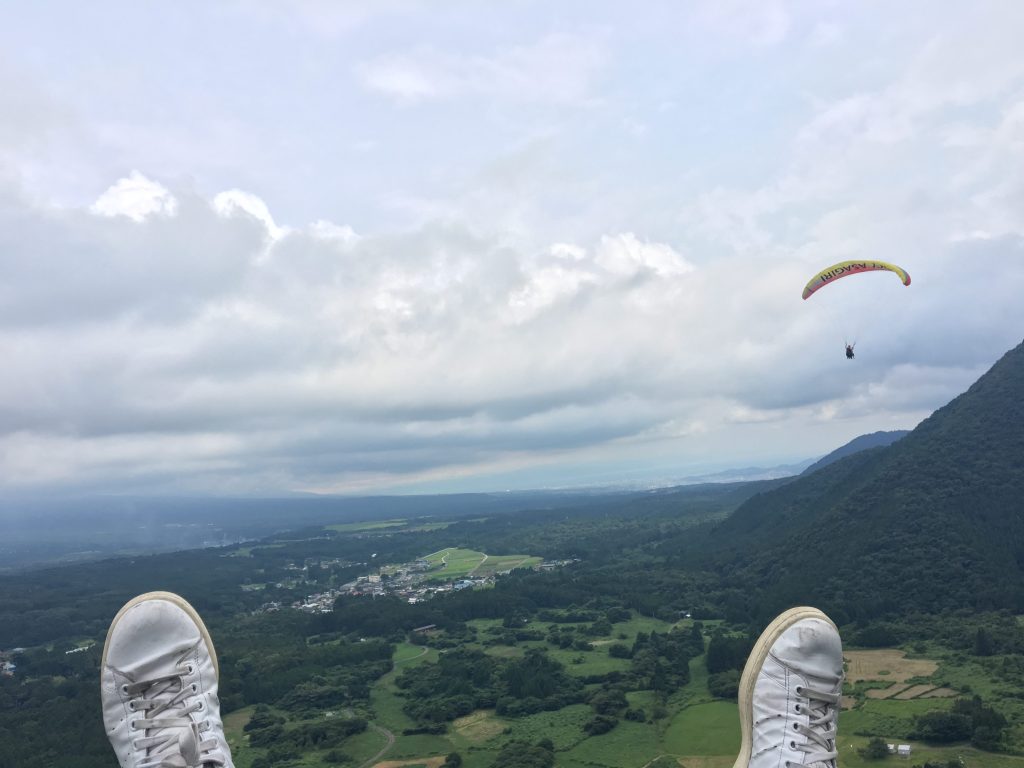 パラグライダーからの景色