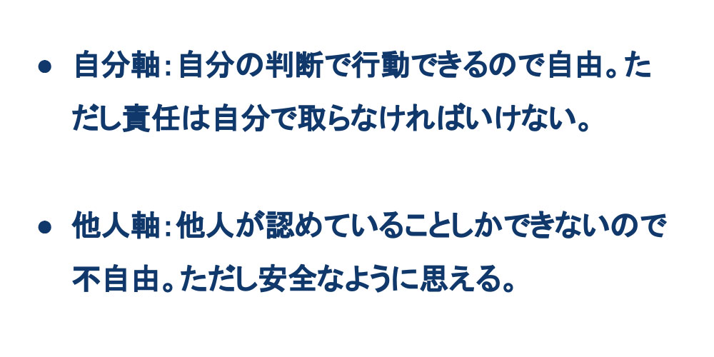 （4）自由か不自由か